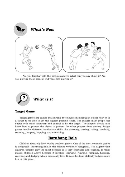 10 example of target games in the philippines|Physical Education 6 Quarter 1 – Module 1:Target Games.